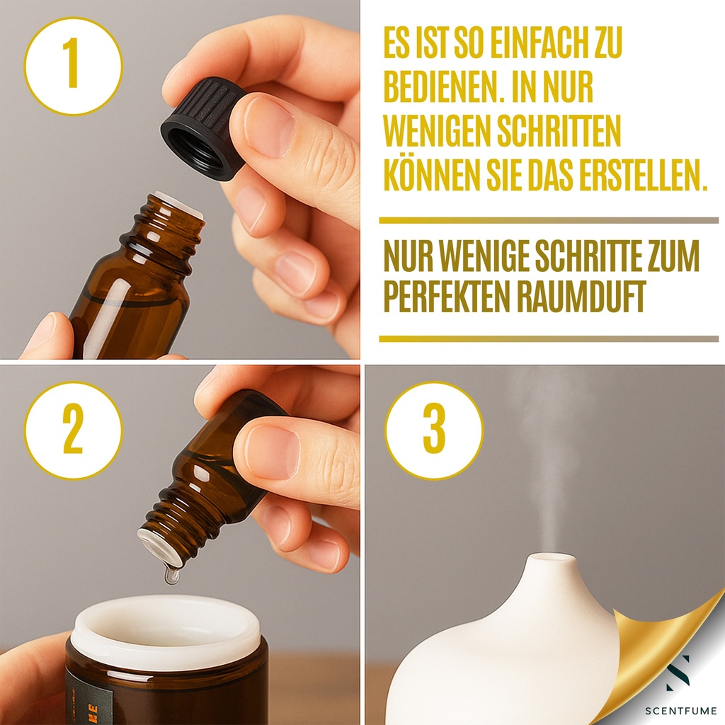 Scentfume  Duftöl Diffusor Ätherische Öle 10 ml – Auto, Zuhause & Aromatherapie