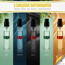 Scentfume Reed Diffuser Set 5x2ml Mystery, Bali, Amber Romance, Black, Biomist