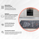 miqna Moderner Küchenteppich Gel Läufer Grau Weiß Schwarz Natural Coffee Design