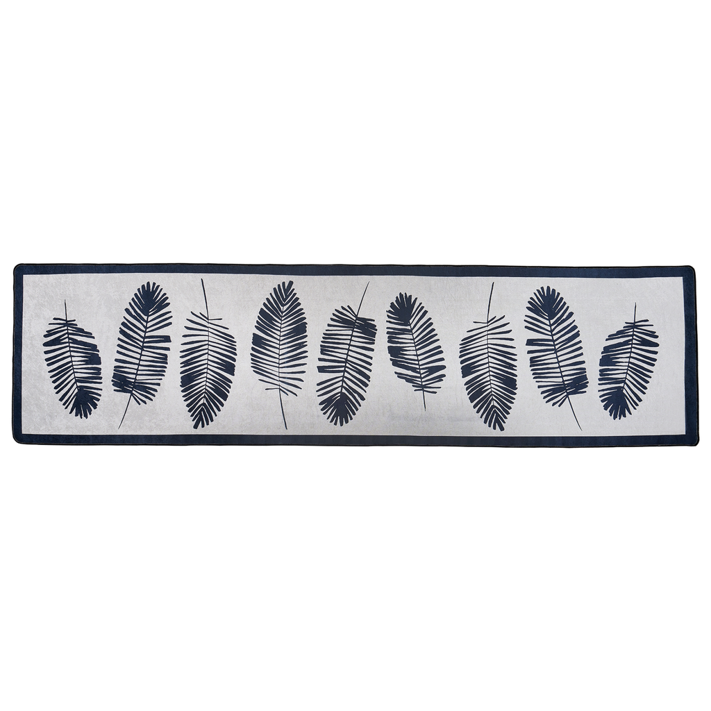 miqna Moderner Küchenläufer Waschbar Rutschfest Teppich Schwarz Weiß