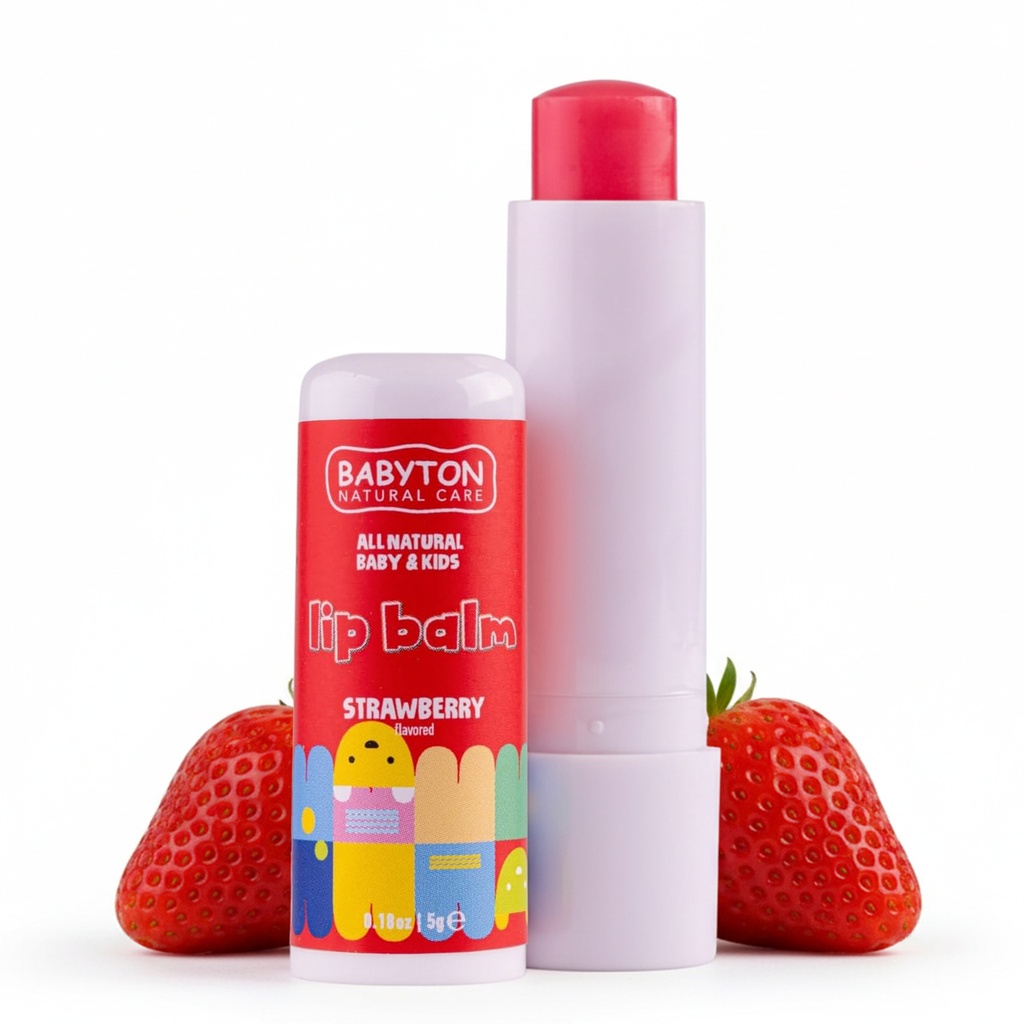 Babyton Kinder Lippenbalsam Erdbeere 5g | Natürlich, Parabenfrei, Sanft