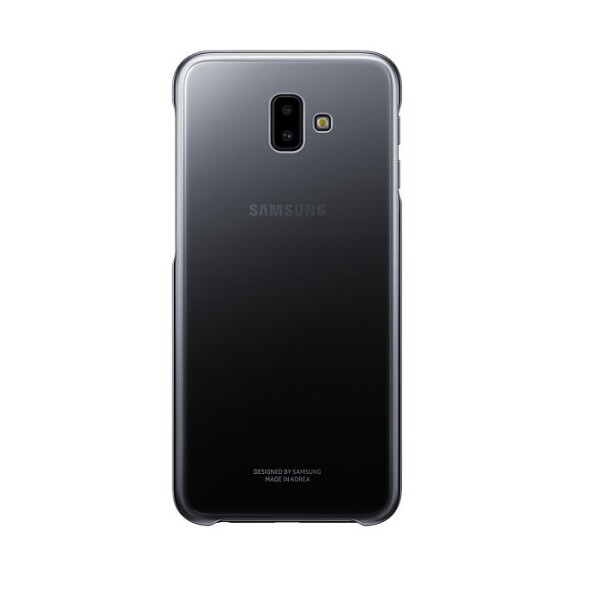 Samsung J6 Plus EF-AJ610CB Gradation Clear Cover black