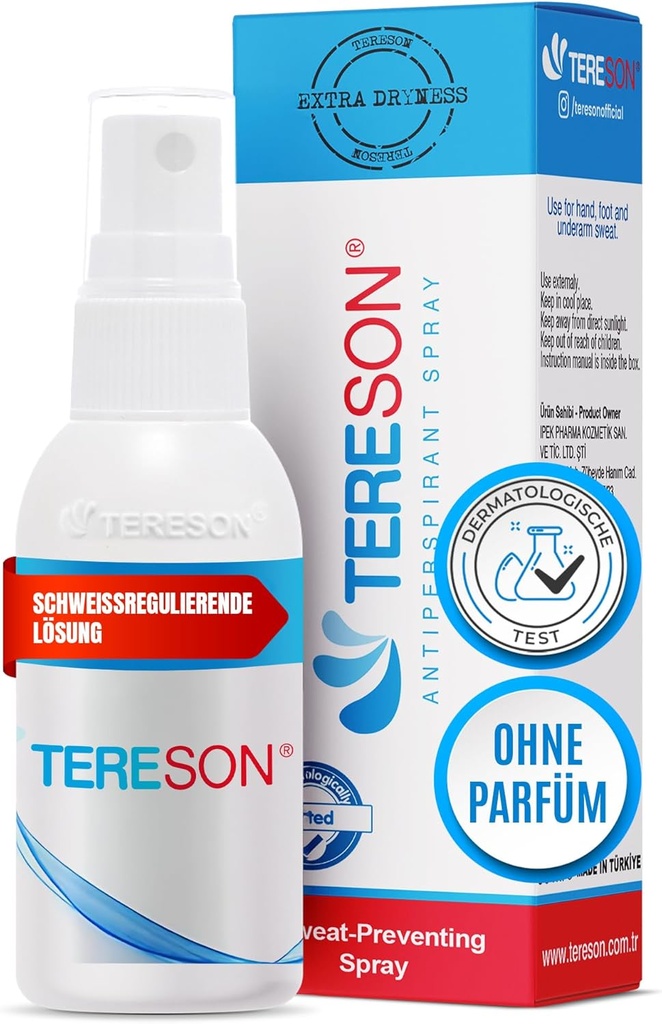 Tereson® Anti Schweiß Spray 50ml – Starkes Antitranspirant für Hände & Füße