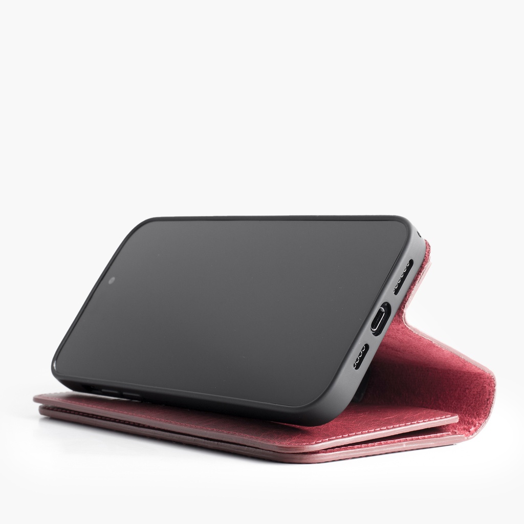 Wachikopa Lederhülle kompatibel mit iPhone 15 Plus mit Kartenfach