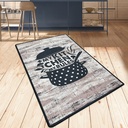 miqna Küchenteppich Grau Weiß Schwarz, rutschfest – Design My Kitchen Rules