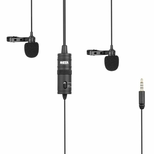 [G-933429] Boya BY-M1DM Dual  Omnidirektionales Lavaliermikrofon - Schwarz