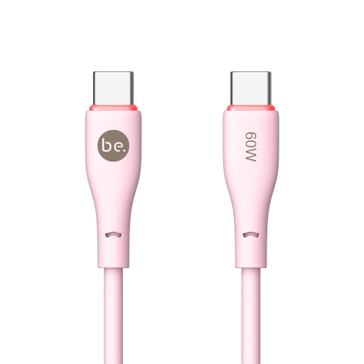 [G-229476] beclad. 60W C to C Silicone Charging Cable Pink BE-PC260PG-GR