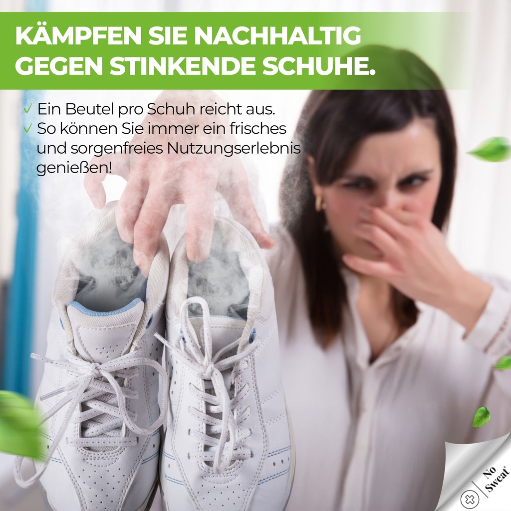 Schuhpuder 10er Pack - 60 Tage Schutz bei einmaligem Gebrauch gegen Fußgeruch
