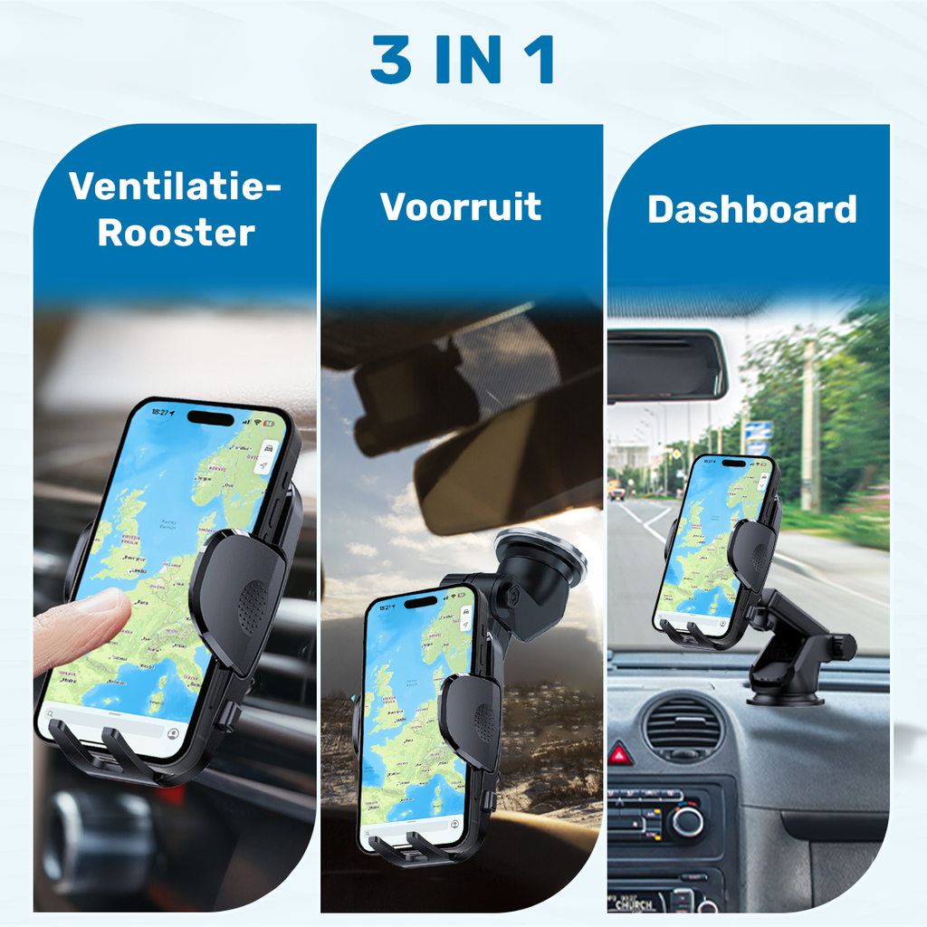 UFUZON 3in1 Phone Holder for car -