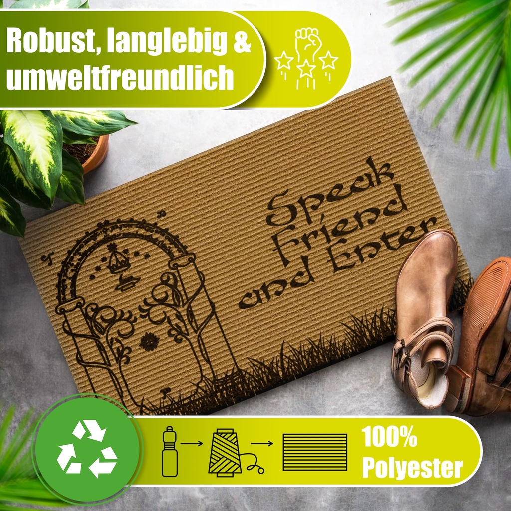 Decovetro® Kokosmatte Fußmatte | 40x60 cm | 100% natürliche Kokosfasern