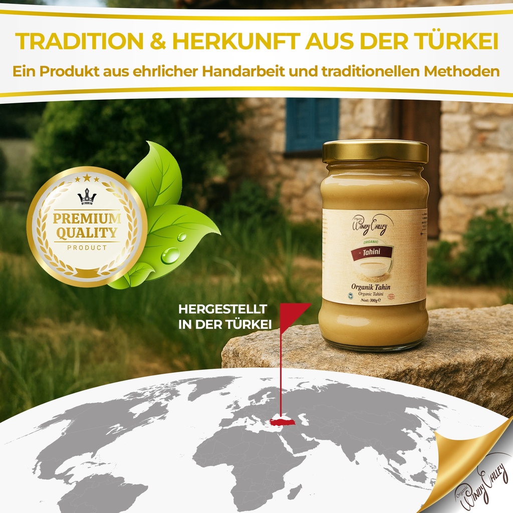 Tahini 300g | 100% Bio Tahinipaste | Bio Sesam Tahini