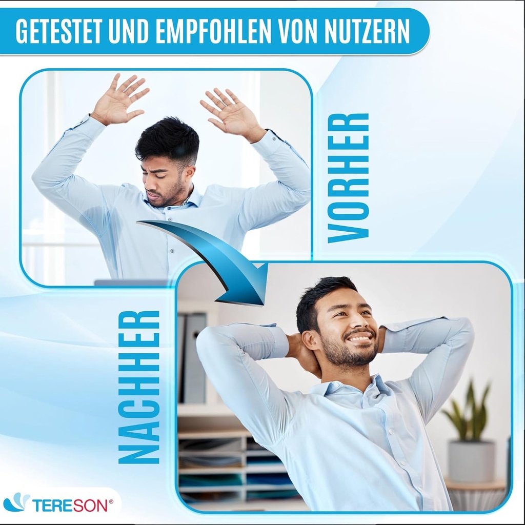 Tereson Antitranspirant Spray 50ml, stark gegen Schwitzen an Achseln und Händen