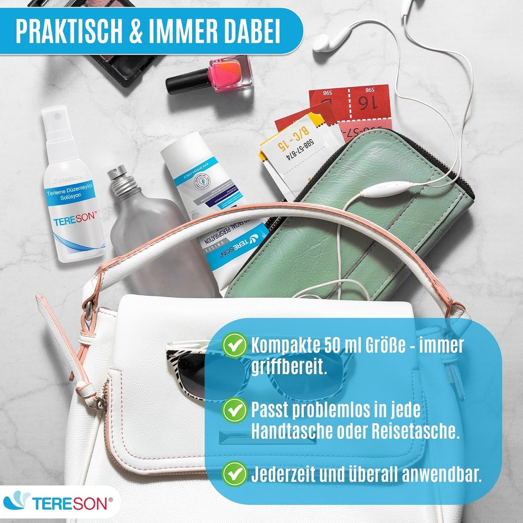 Tereson Antitranspirant Spray 50ml, stark gegen Schwitzen an Achseln und Händen x2