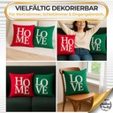 Kissenbezügen – Weihnachten Set aus 2, Rot & Grün, 40x40 cm, Dekorativ kissen