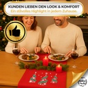 Weihnachtlicher Tischläufer Rot mit Tannenbaum-Stickerei 35x120, Weihnachtsdeko
