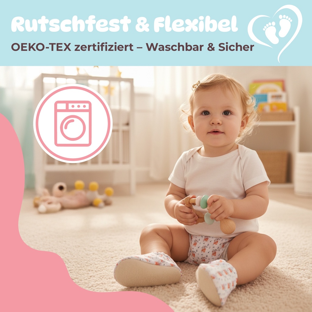 Kokopatik Organische Baumwolle Baby Hausschuhe rutschfest Neugeborene Schiff