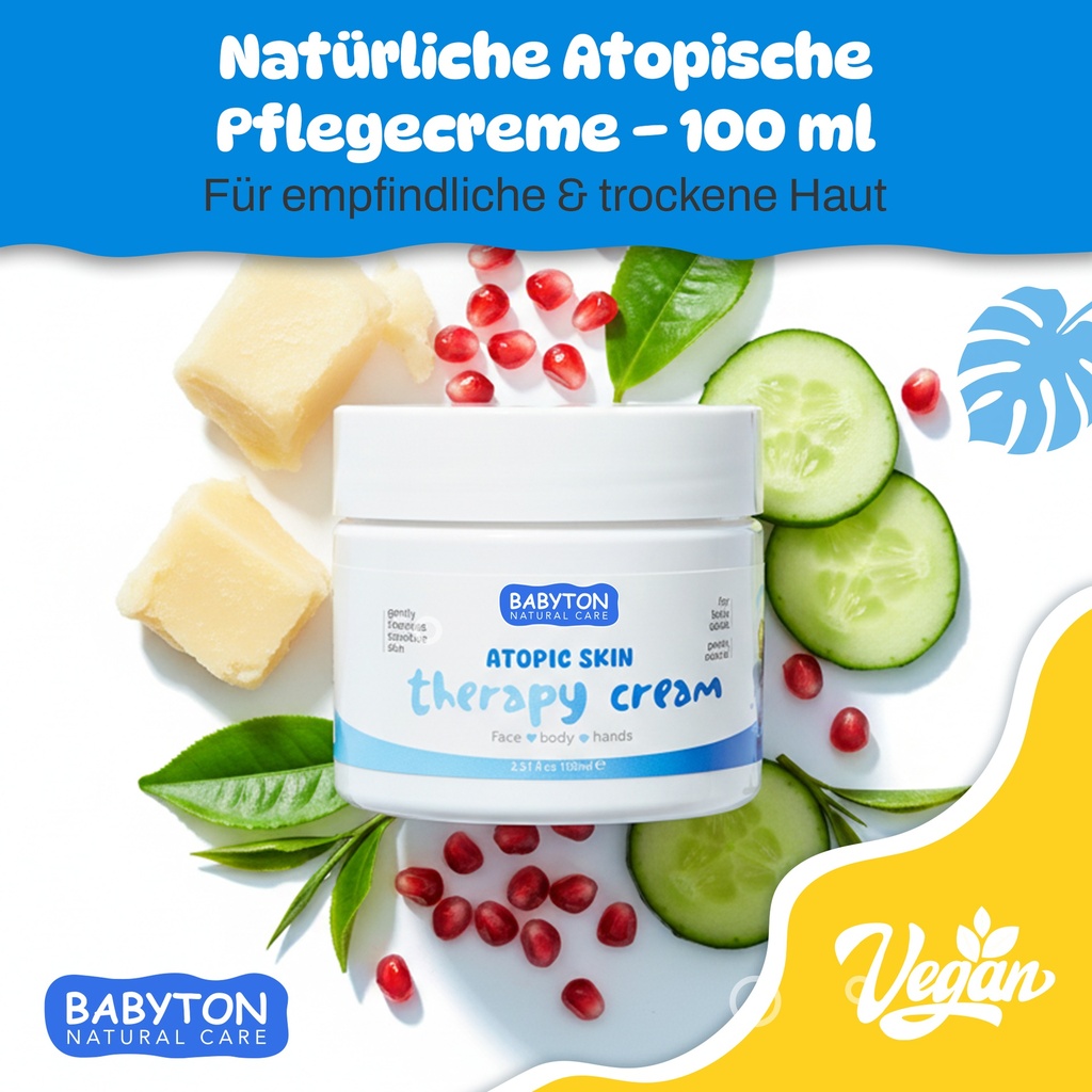 Babyton Atopic Skin Therapy Creme 100ml | Feuchtigkeit für Sensible Babyhaut