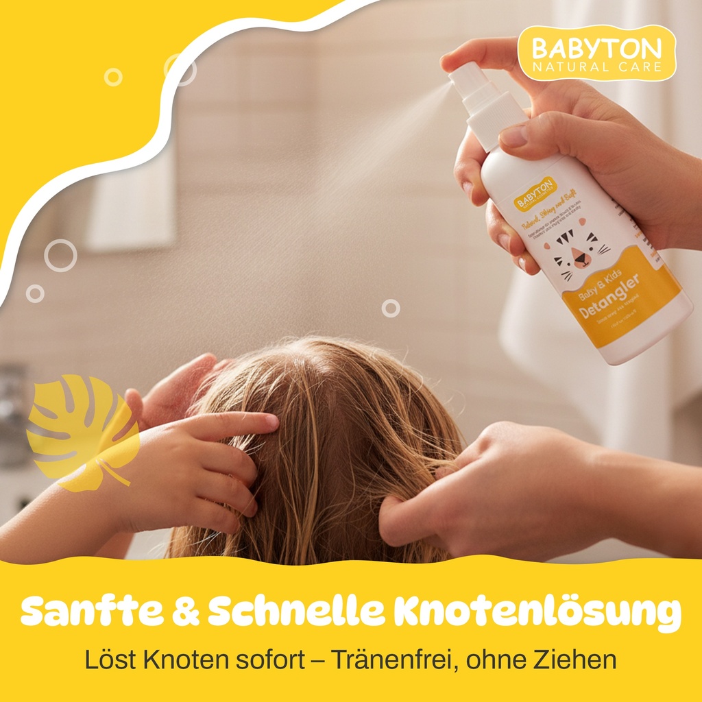 Babyton Baby & Kids Detangler Spray 200ml | Sanft, Natürlich & Knotenfrei