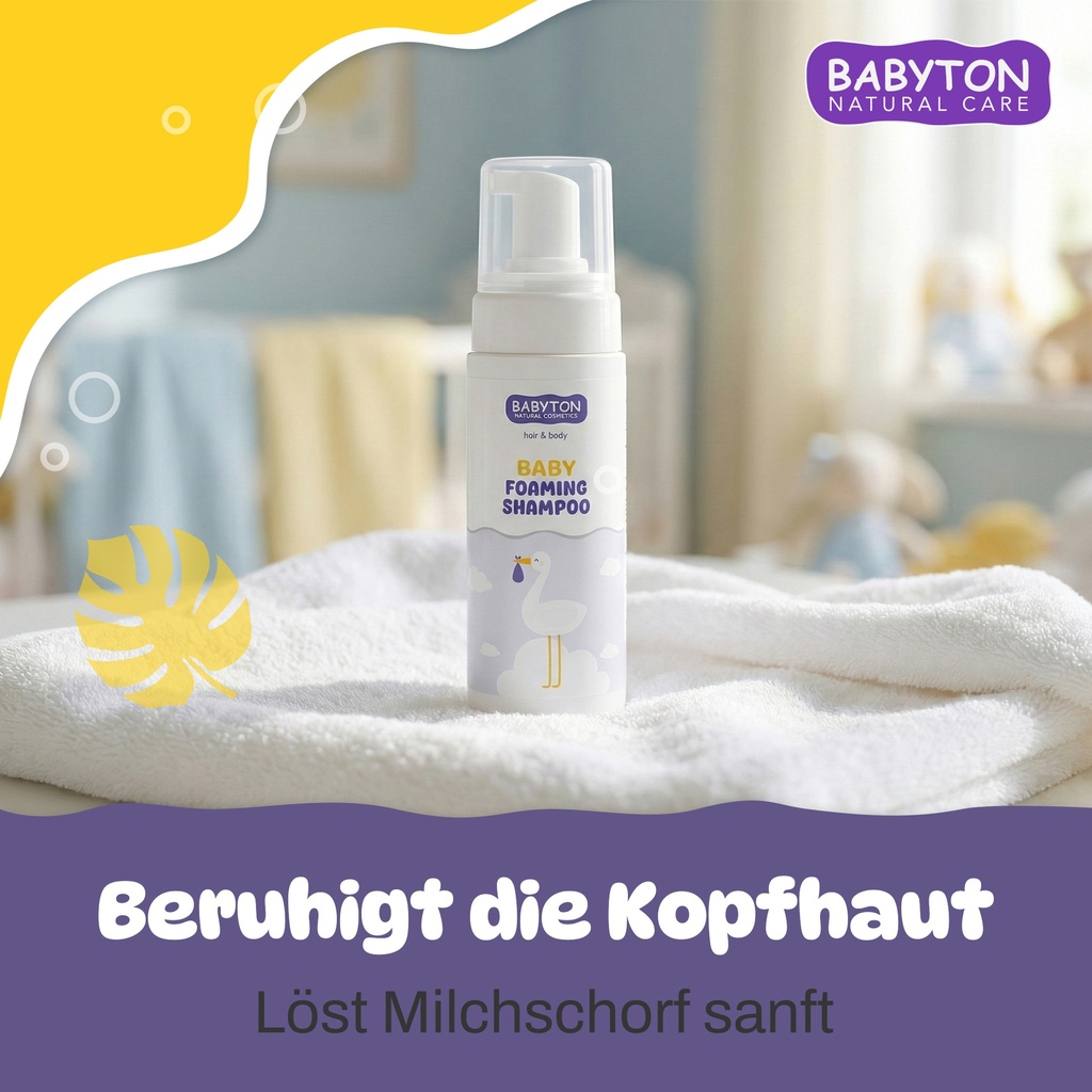Babyton Baby Schaum-Shampoo 150ml | Sanft, Parabenfrei & Tränenfrei