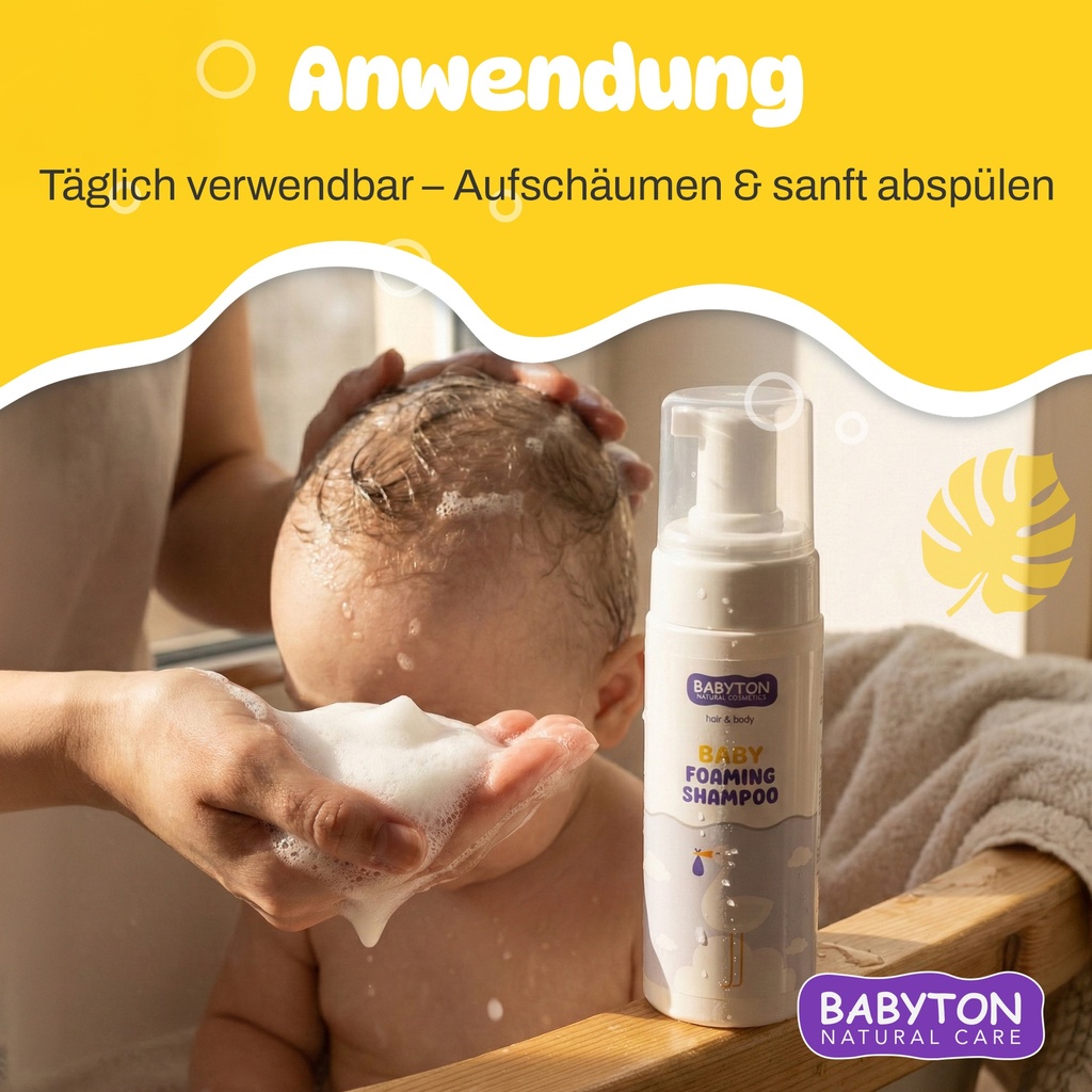 Babyton Baby Schaum-Shampoo 150ml | Sanft, Parabenfrei & Tränenfrei
