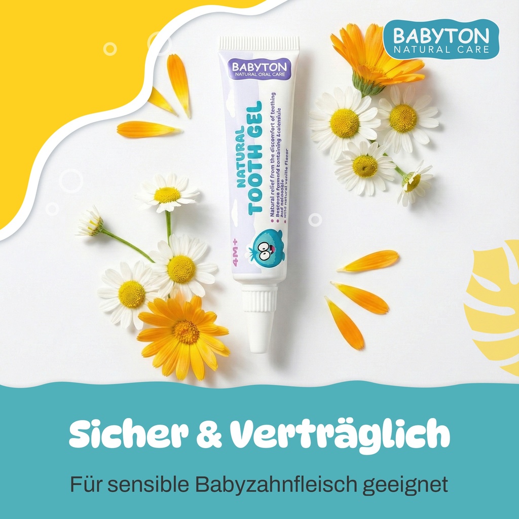 Babyton Baby Zahn-Gel 15g | Natürliche, Fluoridfreie & Sanfte Zahnpflege