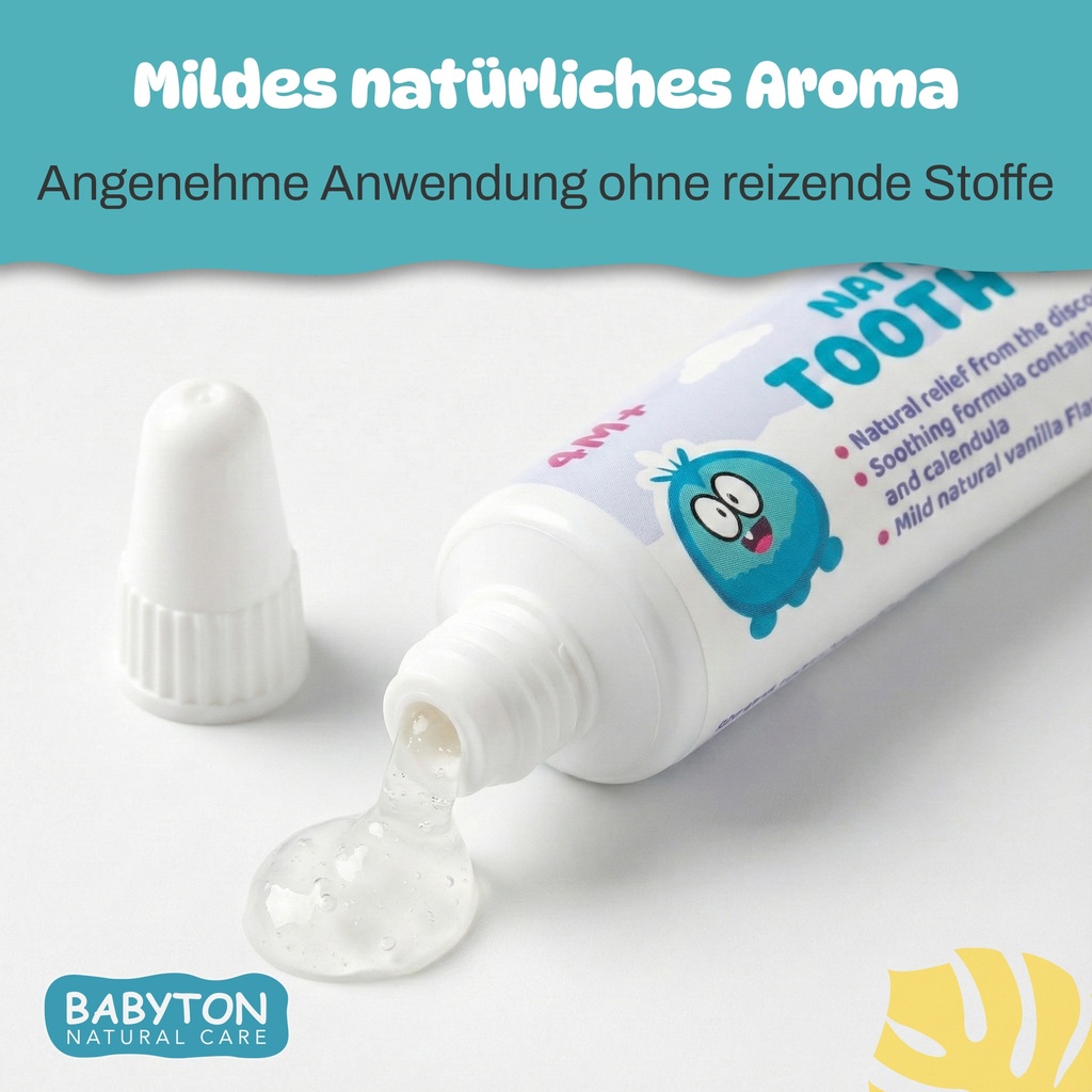 Babyton Baby Zahn-Gel 15g | Natürliche, Fluoridfreie & Sanfte Zahnpflege