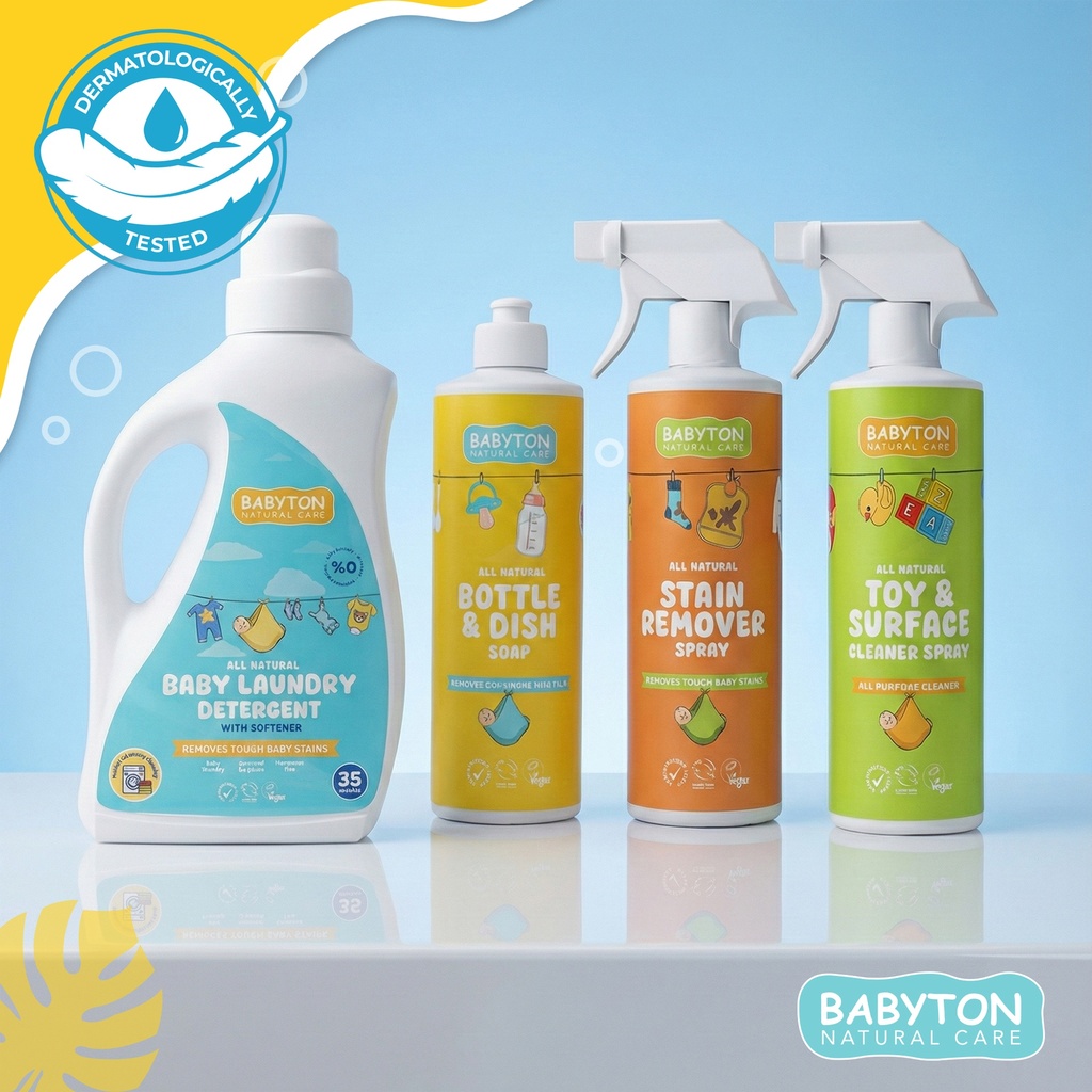 Babyton Babyflaschen Reiniger 500ml | Pflanzlich, Ungiftig, Leicht Abspülbar