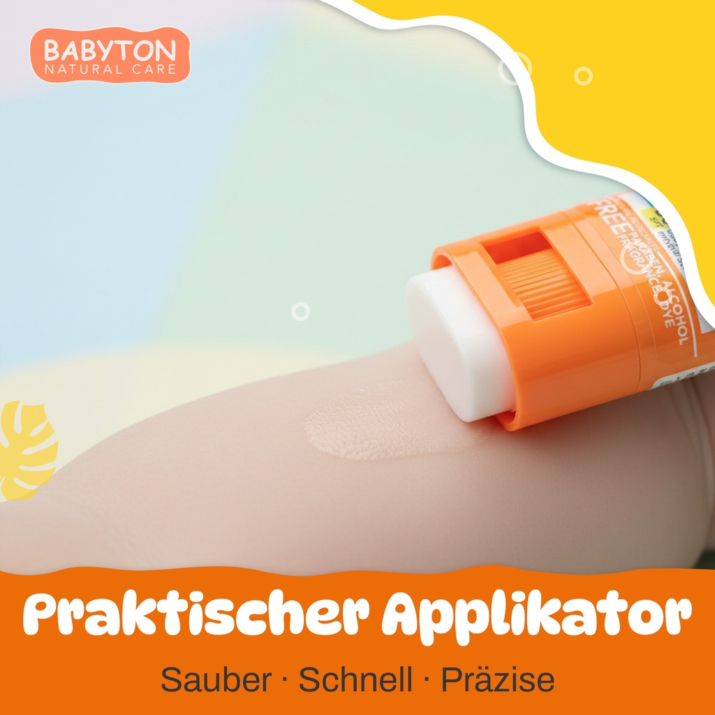 Babyton Kids Sonnenschutz Stick SPF 30 | Bio, Hypoallergen, Kokos, Wasserfest