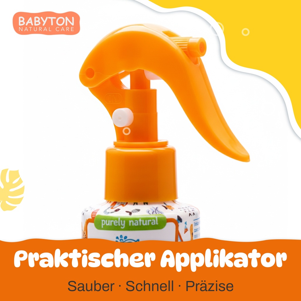 Babyton Kinder Sonnenspray SPF 30 | Wasserfest, Natürlich & Sanft für Babys