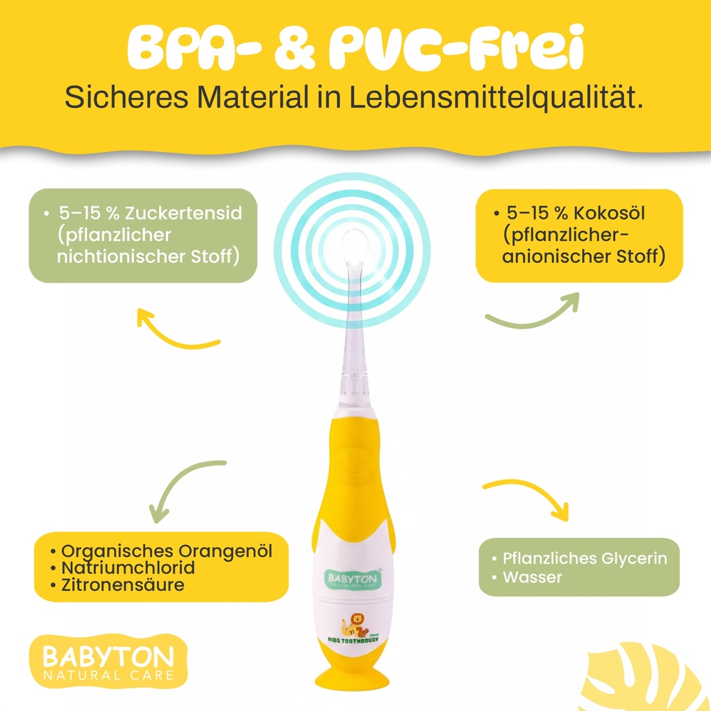 Babyton Sonic Kids Toothbrush & Replacement Head