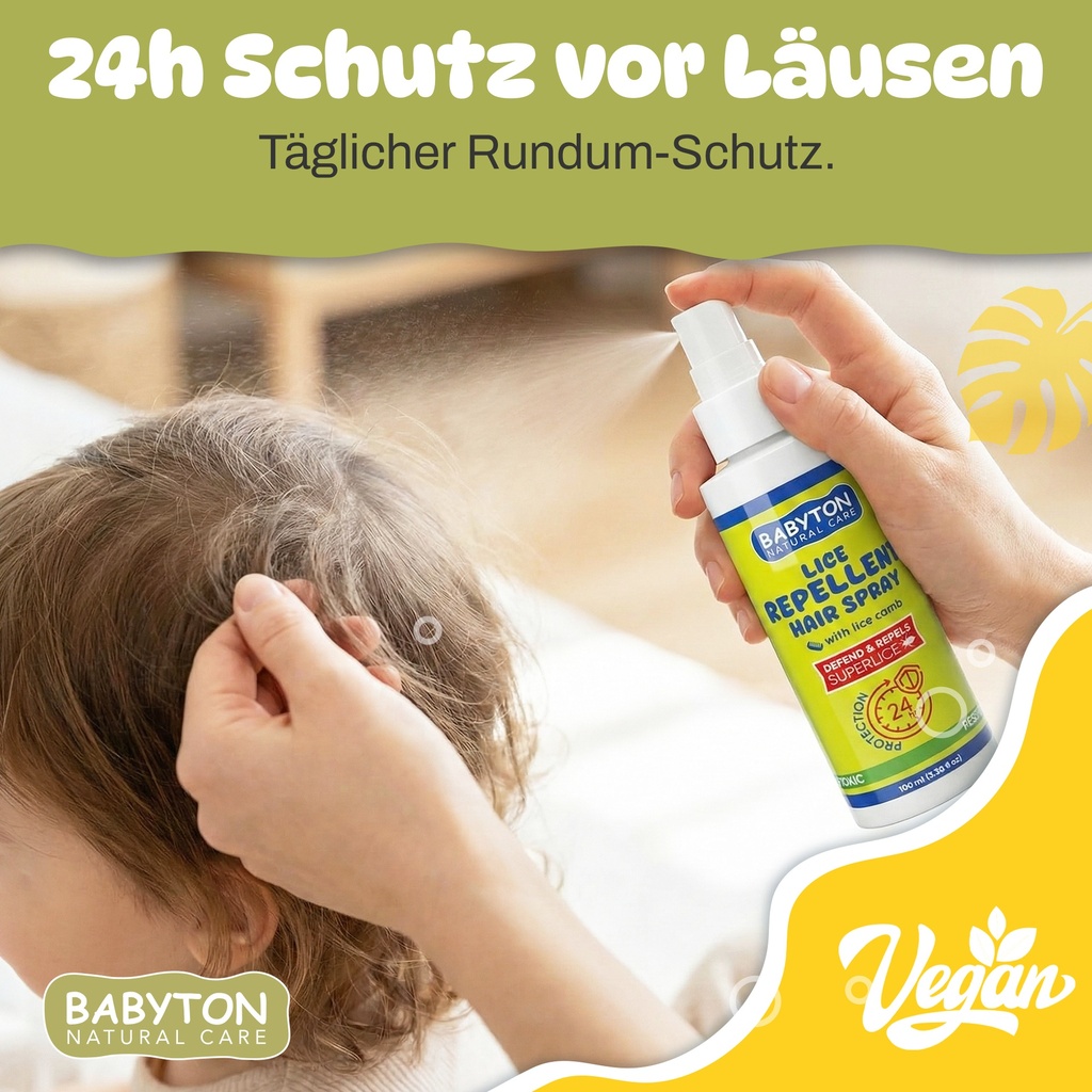 Babyton Lice Repellent Hair Spray & Comb 