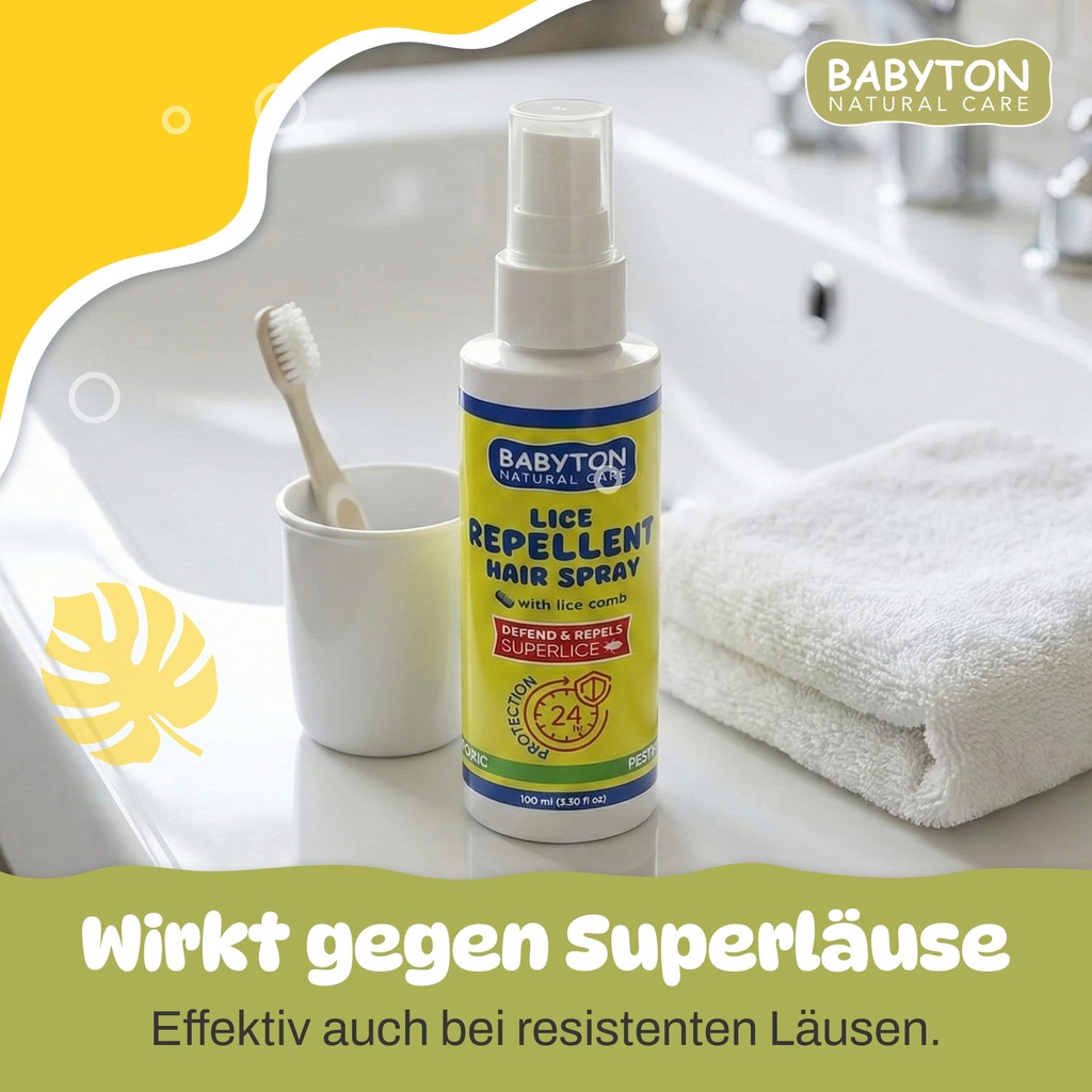 Babyton Lice Repellent Hair Spray & Comb 