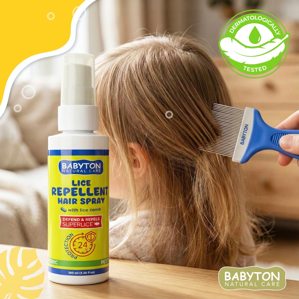 Babyton Lice Repellent Hair Spray & Comb 