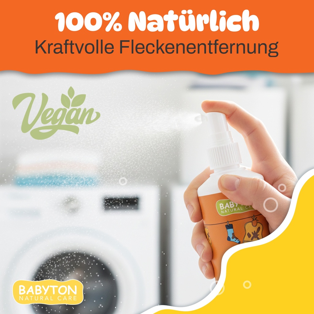 Babyton Fleckenentferner Spray 500 ml | Pflanzlich & Hypoallergen