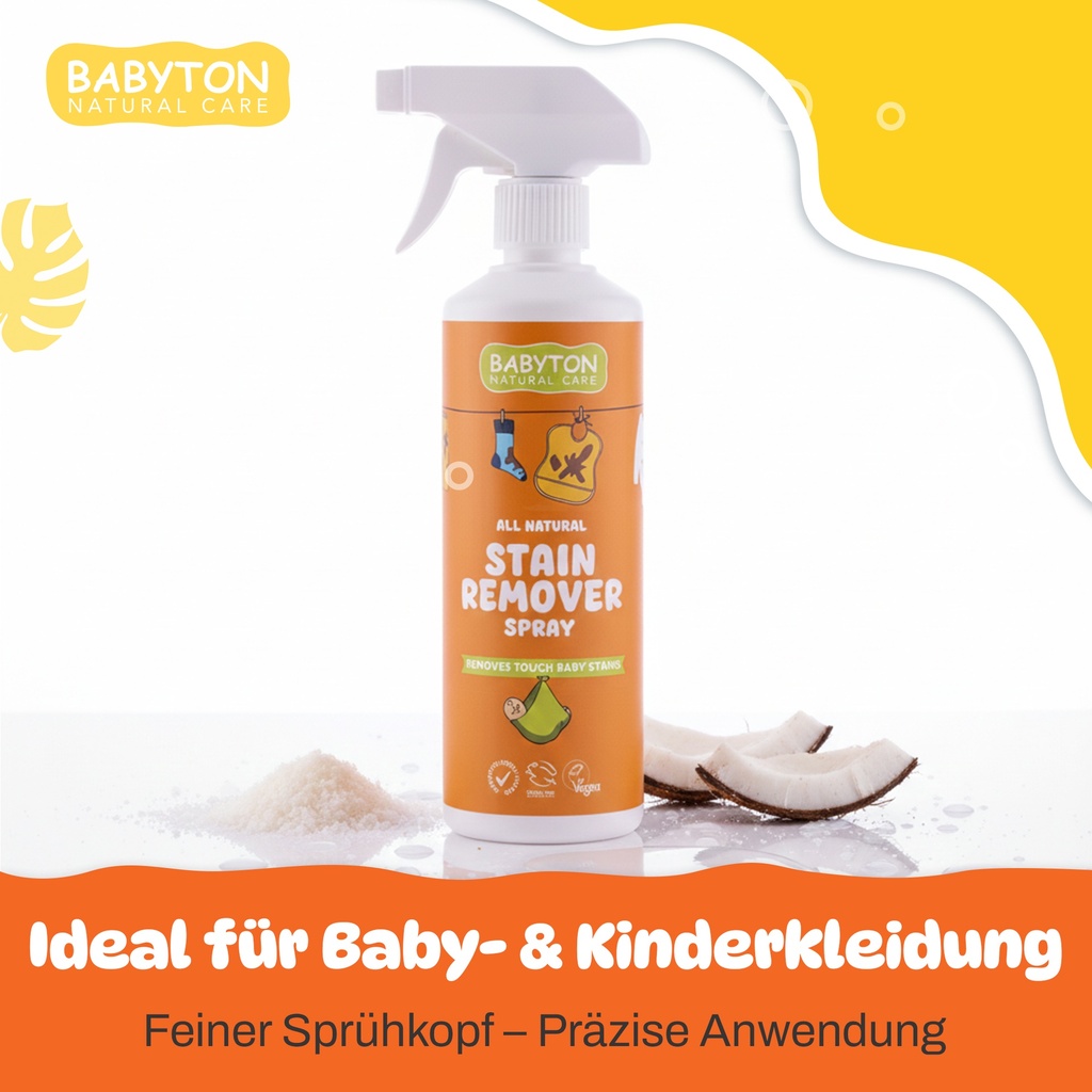 Babyton Fleckenentferner Spray 500 ml | Pflanzlich & Hypoallergen