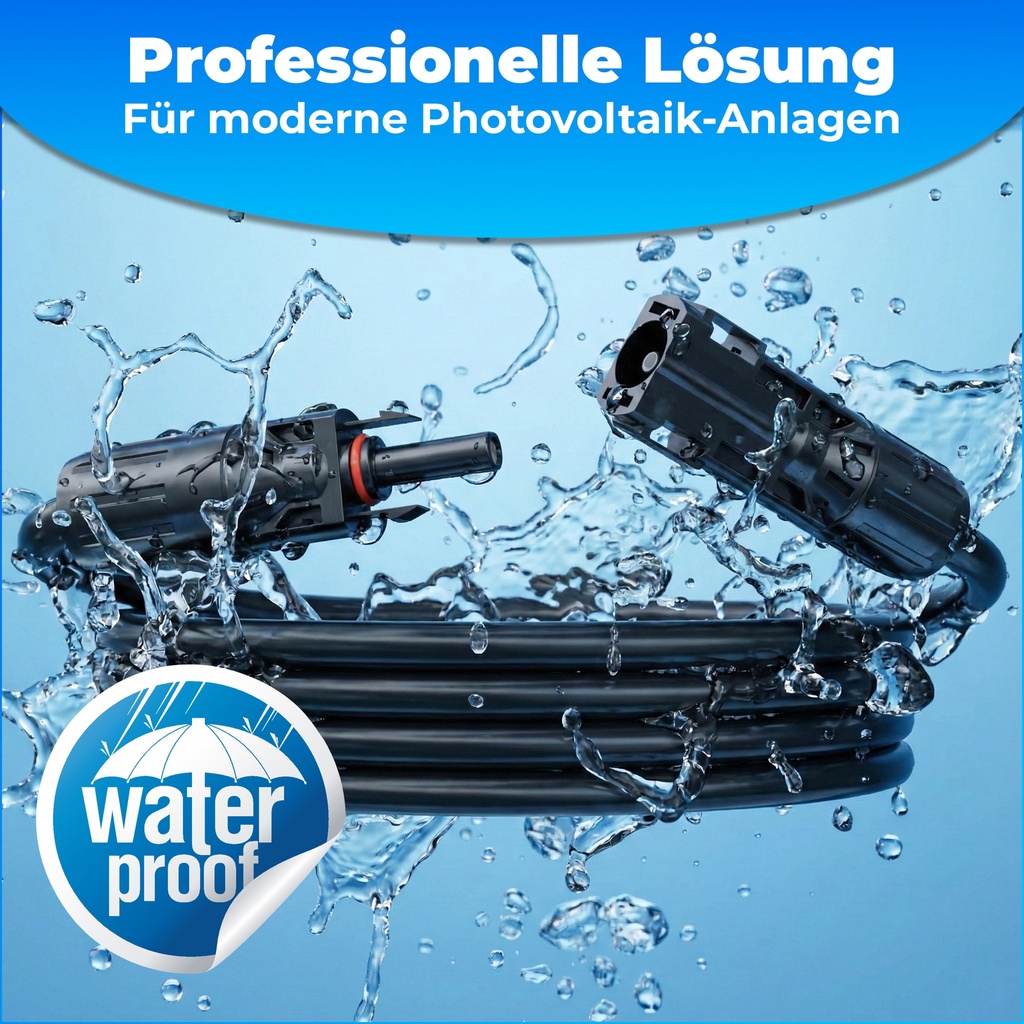 MC4 Doppelanschlusskabel Länge: 2,4 Meter