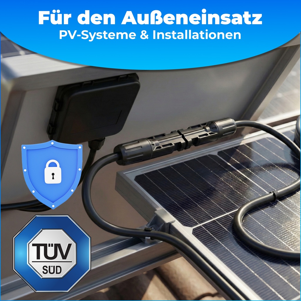 MC4 Doppelanschlusskabel Länge: 2,4 Meter