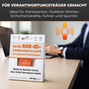 SOS-ID Armbandschlaufe. Innovativ und angenehm zu tragen.  Orange