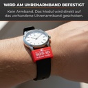 SOS-ID Armbandschlaufe. Innovativ und angenehm zu tragen. Rot