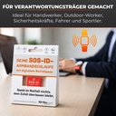 SOS-ID Armbandschlaufe. Innovativ und angenehm zu tragen. Rot