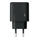 beclad. 45W 2 Port  Travel Adapter (C+A Max 20W) BLACK