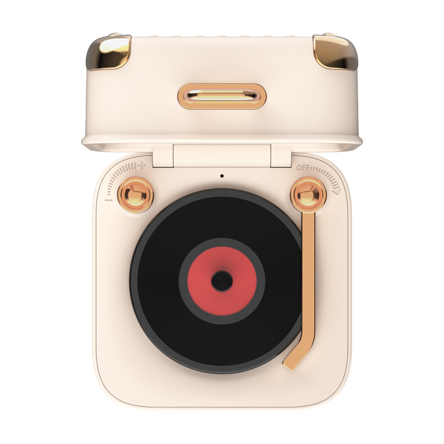 beclad. LP Player BT Speaker Beige BE-BS001V