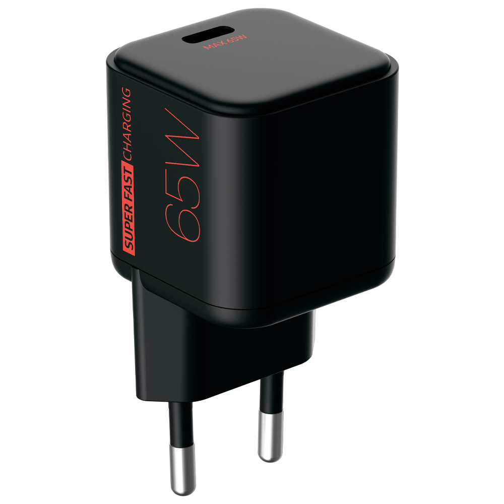 beclad. Mini 65W 1 Port Travel Adapter BLACK BT-PT165MBG-GR