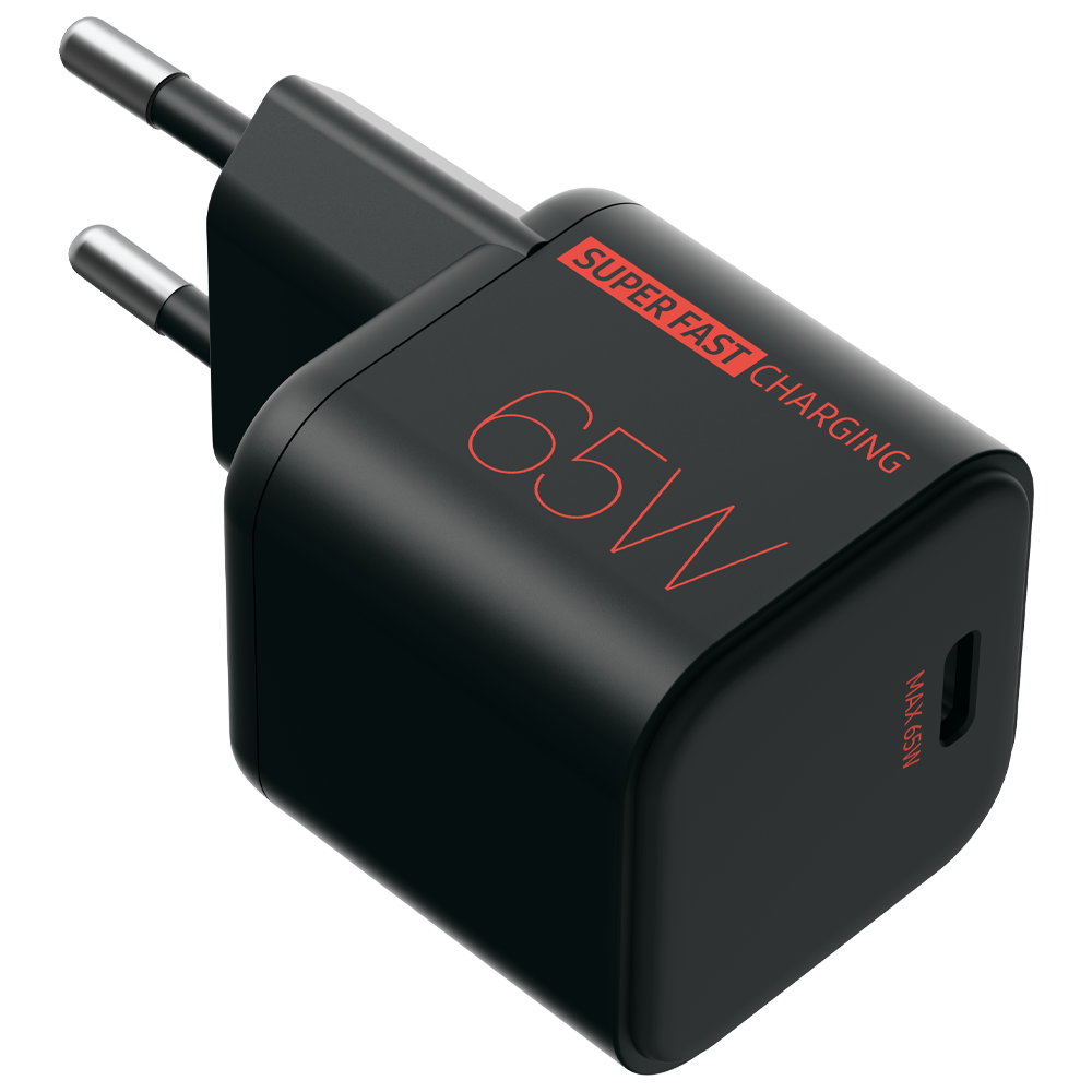 beclad. Mini 65W 1 Port Travel Adapter BLACK BT-PT165MBG-GR