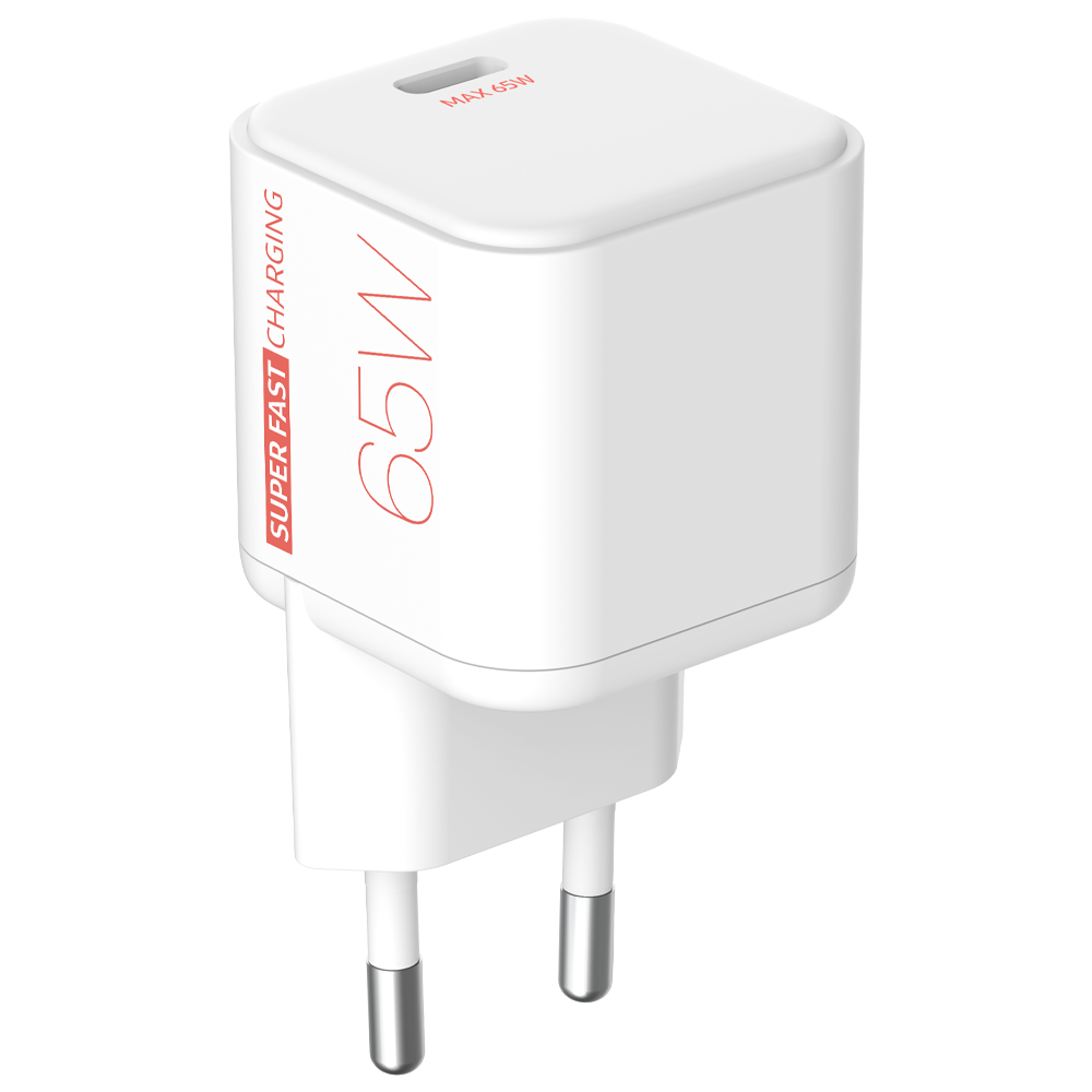 beclad. Mini 65W 1 Port Travel Adapter WHITE BT-PT165MWG-GR