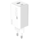 beclad. 65W 2 Port  Travel Adapter (C+A) WHITE BE-PT765WG-GR
