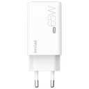 beclad. 65W 2 Port  Travel Adapter (C+A) WHITE BE-PT765WG-GR