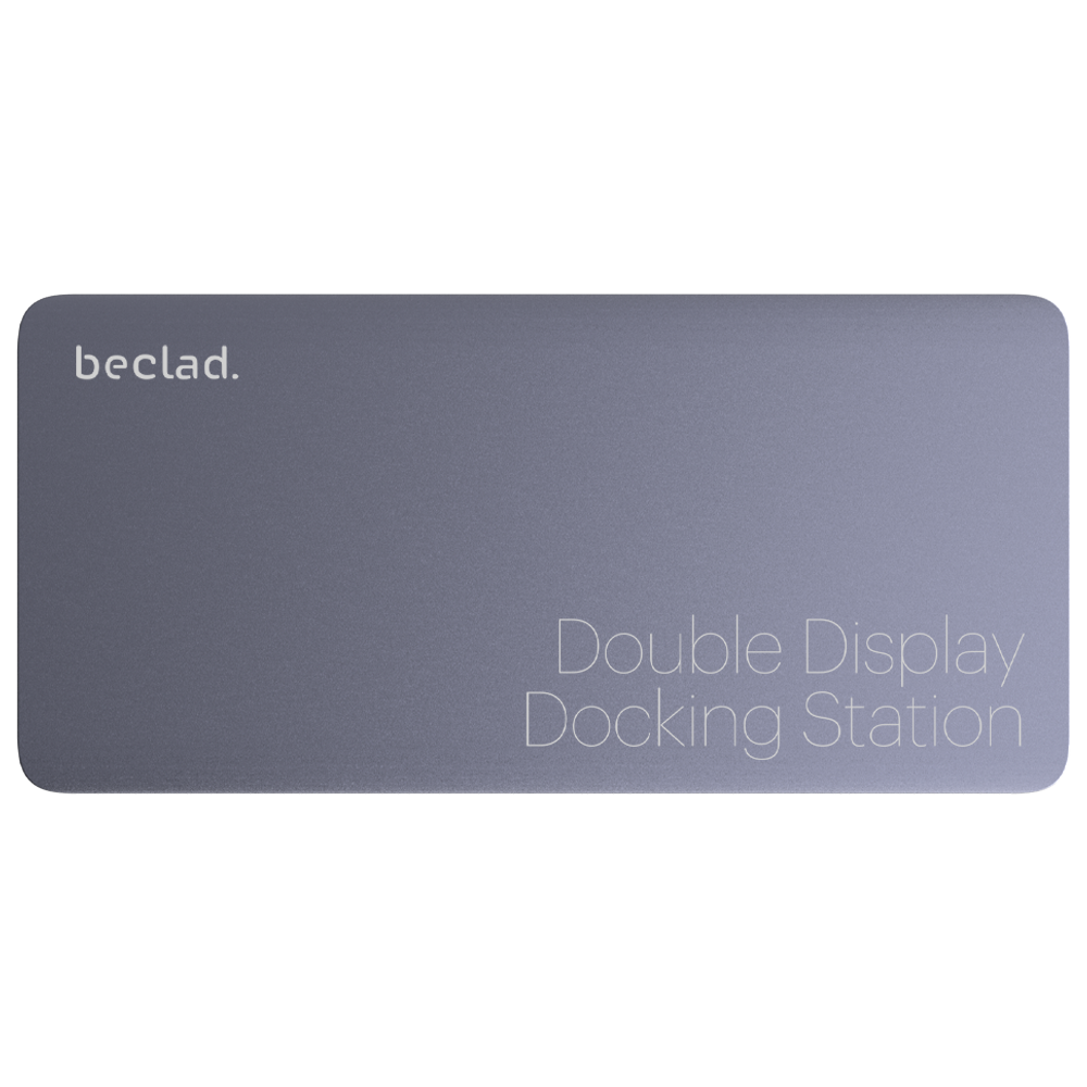 beclad. Double Display Docking Station Silver BE-ND001