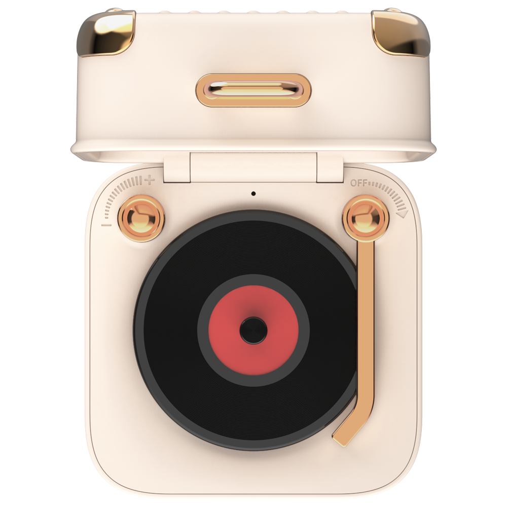 beclad. LP Player BT Speaker Beige BE-BS001V