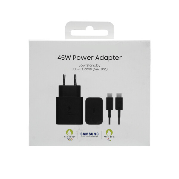 Samsung 45W USB-C Power Adapter (with 5A cable) black EP-T4511XBE